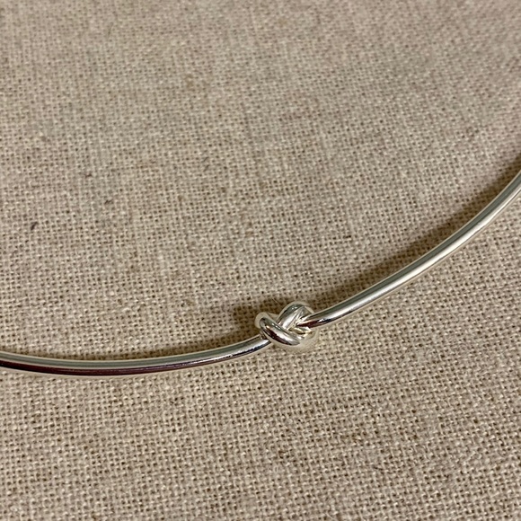 Stella & Dot Silver Simple Knot Collar Necklace - Picture 3 of 3